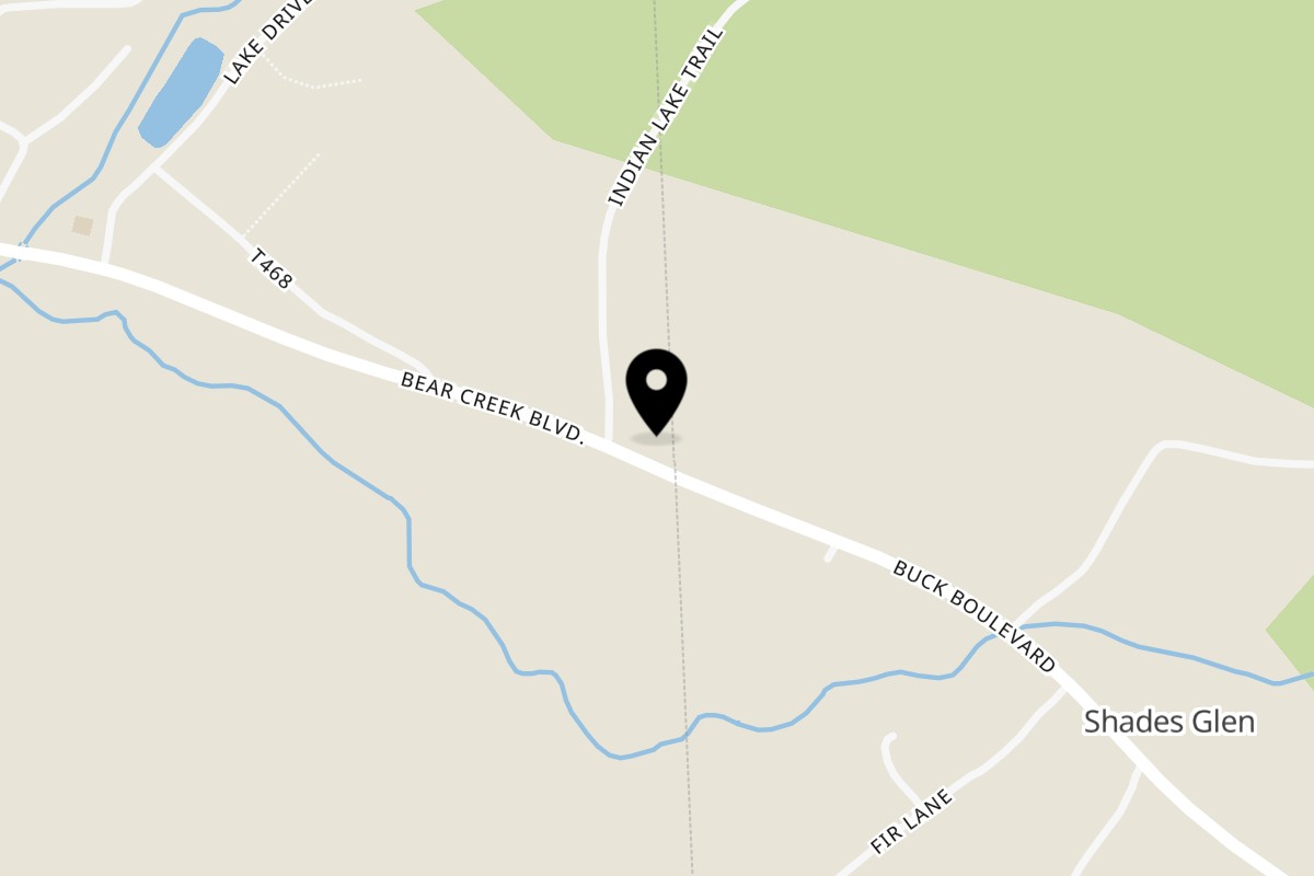 Map showing the location of Indian Lake Spirits on 9933 Bear Creek Blvd in Bear Creek Village